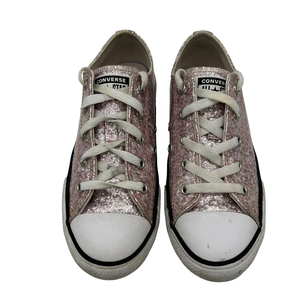 Converse Chuck Taylor All Star‎ Shoes Unisex Kids Sz 3 Pink Glitter Low Top